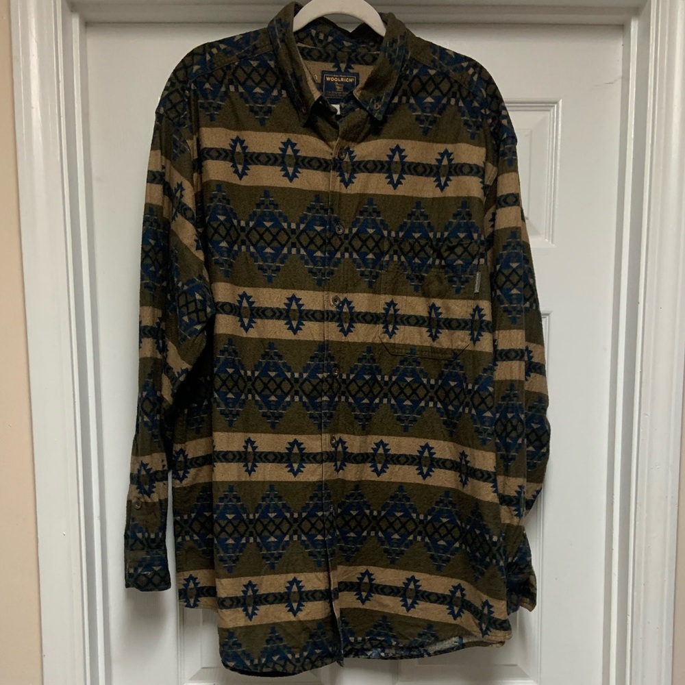 Vintage WOOLRICH Aztec design flannel shirts
